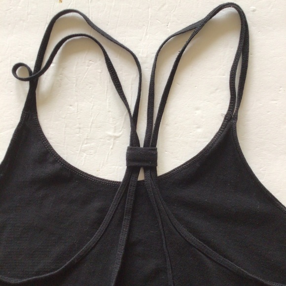 VICTORIAS SECRET PINK BLACK CROSS BACK TANK TOP SMALL - Picture 7 of 9